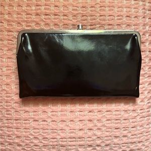 HOBO International -The Lauren - Black Patent Leather Clutch